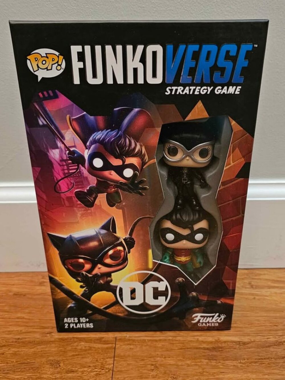 🔹 DC Comics Catwoman Robin Funkoverse Strategy Board Game 2 Figure Set Sealed